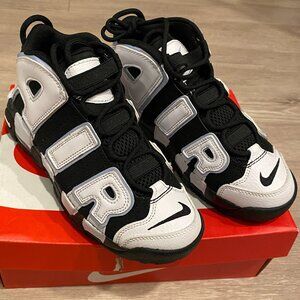 Size 2.5 Youth | Nike Air More Uptempo PS DQ6201001 Black White Multicolor Kids